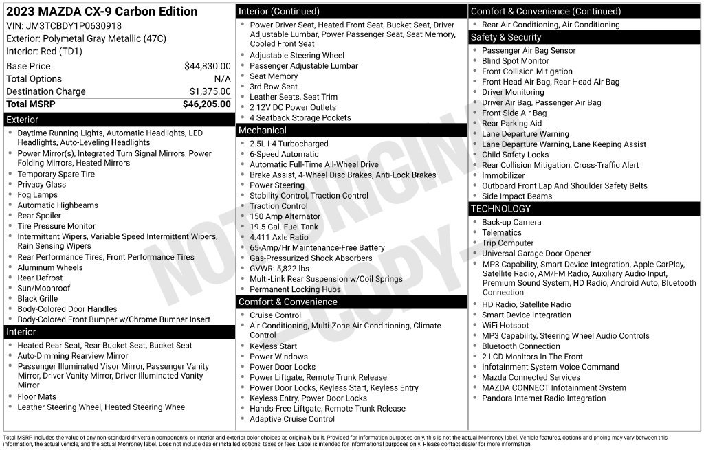 Used 2023 Gray Mazda Carbon Edition image 2