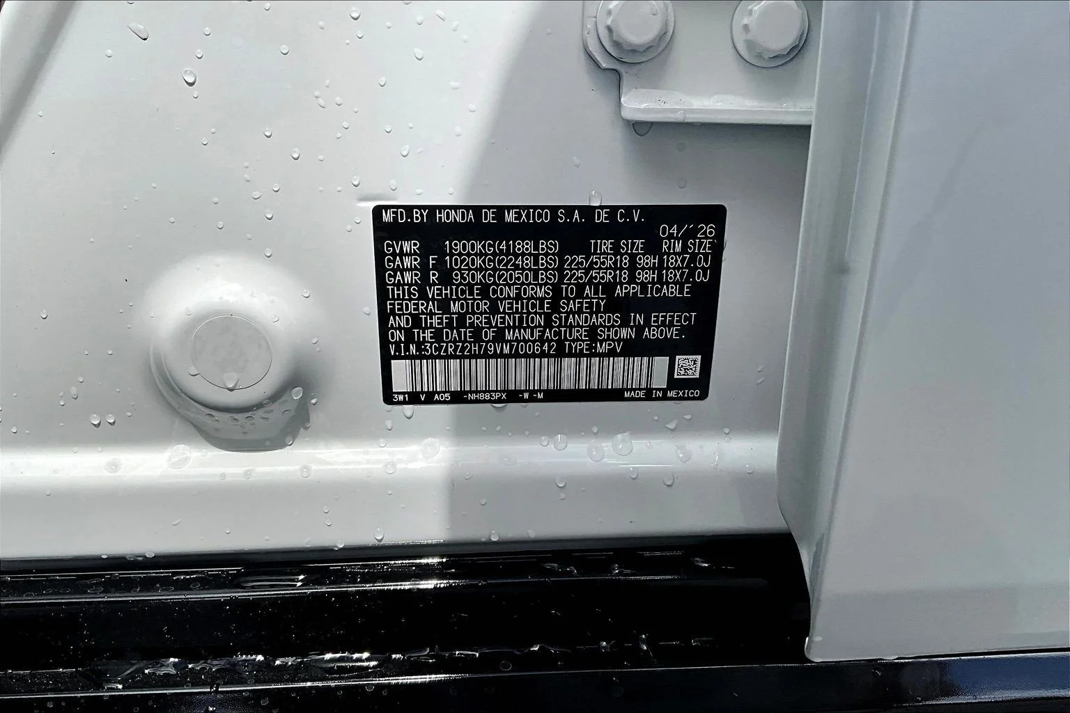 New 2027 Platinum White Pearl Honda EX-L image 8