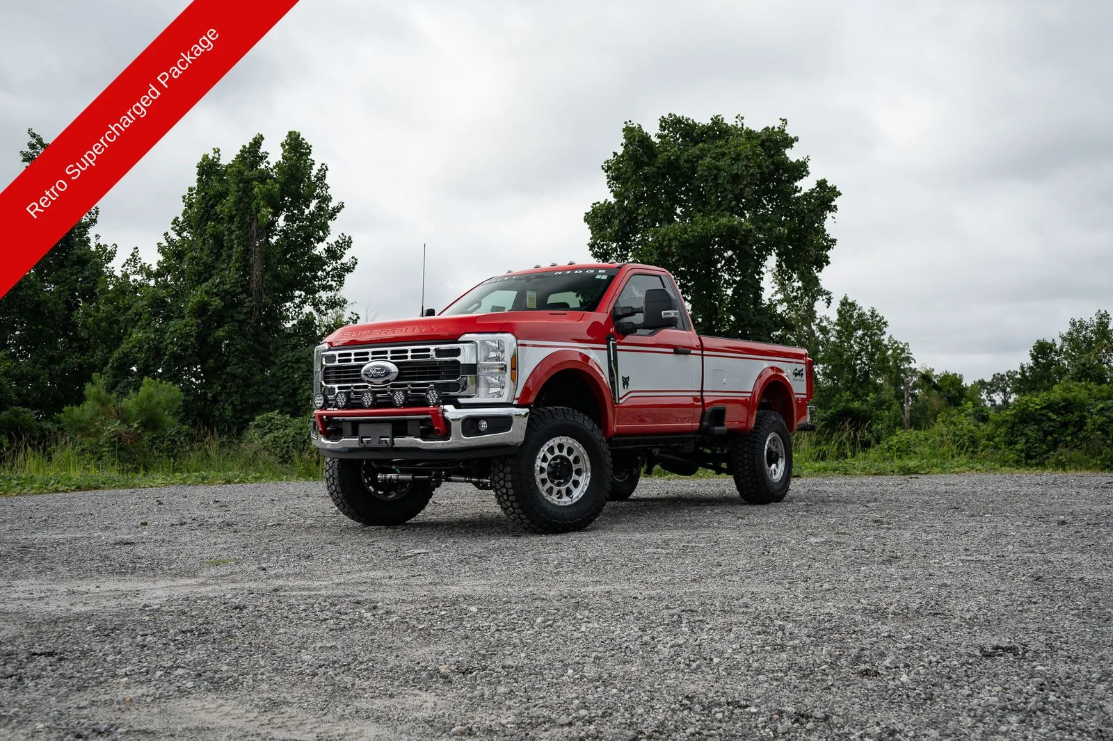 New 2026 Race Red Ford F-250® XLT with Rocky Ridge Retro Supercharged Package image 1