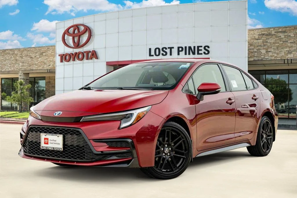 Certified Used 2025 Red Toyota SE image 1