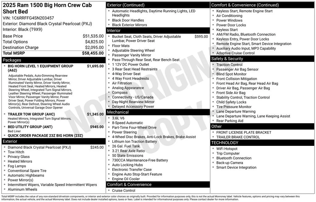 2025 RAM Ram 1500 Pickup Big Horn/Lone Star - Photo 6