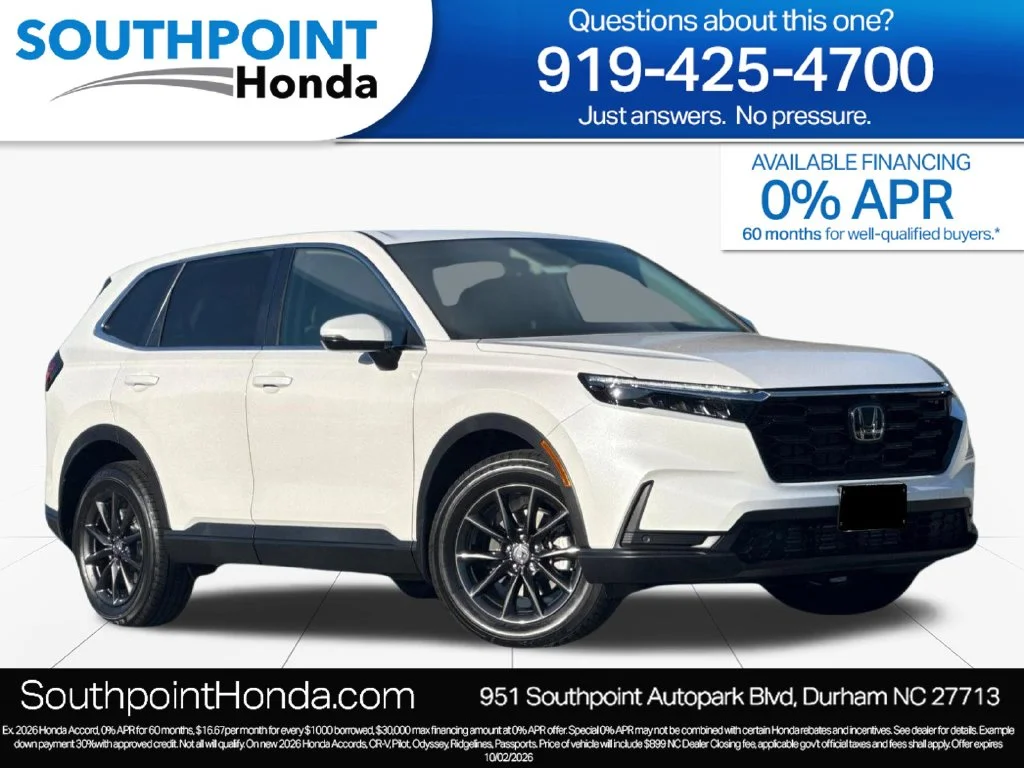 New 2027 Platinum White Pearl Honda EX-L image 1