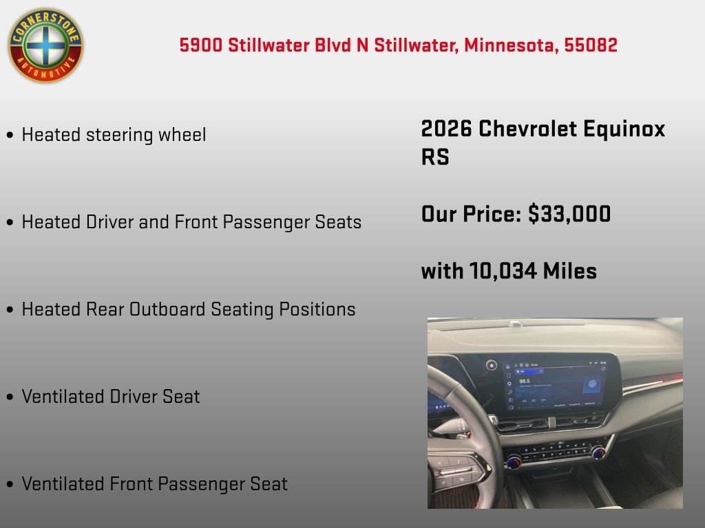 Used 2026 Sterling Gray Metallic Chevrolet RS image 10