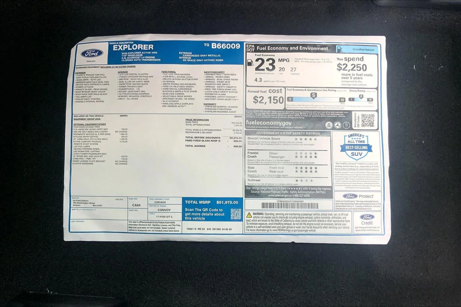 New 2026 Carbonized Gray Metallic Ford Active w/200A Pkg image 18