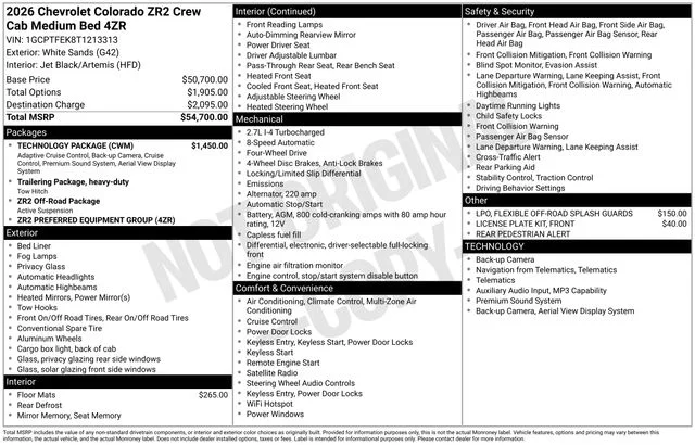 Used 2026 White Sand Chevrolet ZR2 image 39