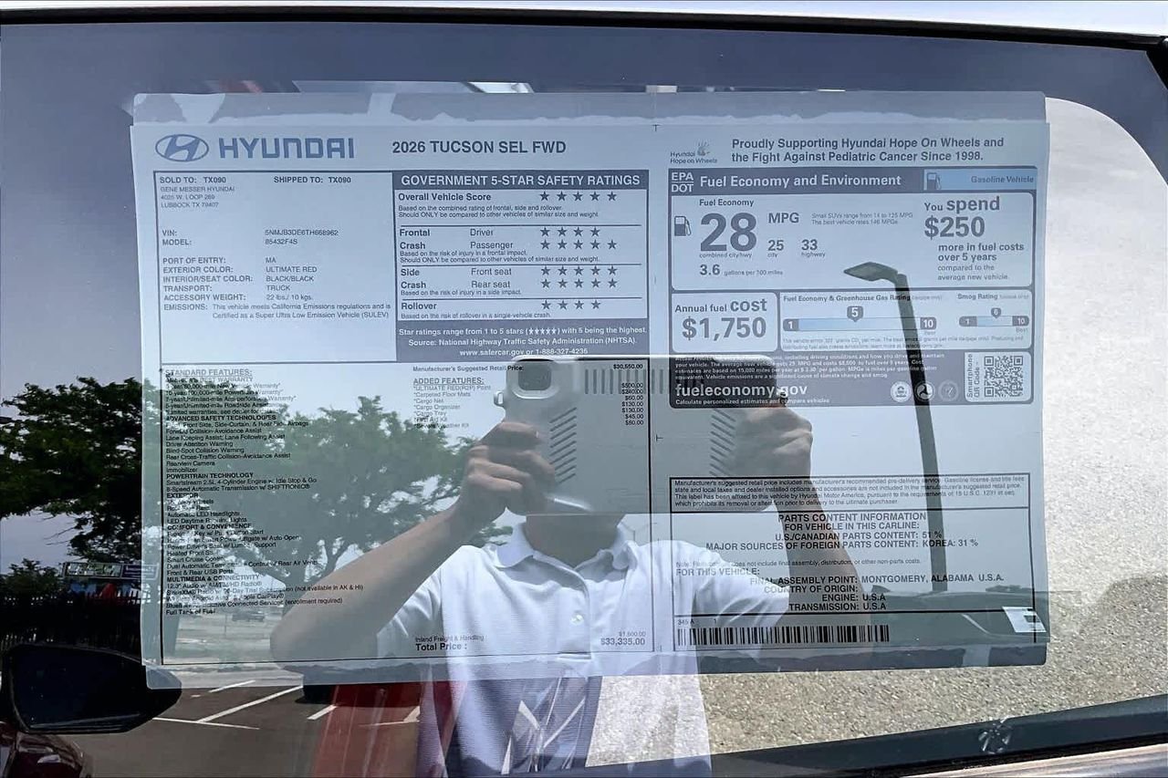 New 2026 Ultimate Red Hyundai SEL image 22