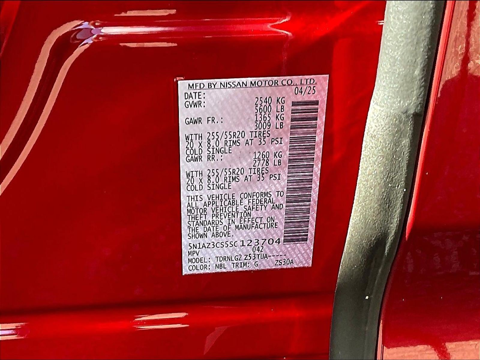 Certified Used 2025 Red Nissan SL image 21