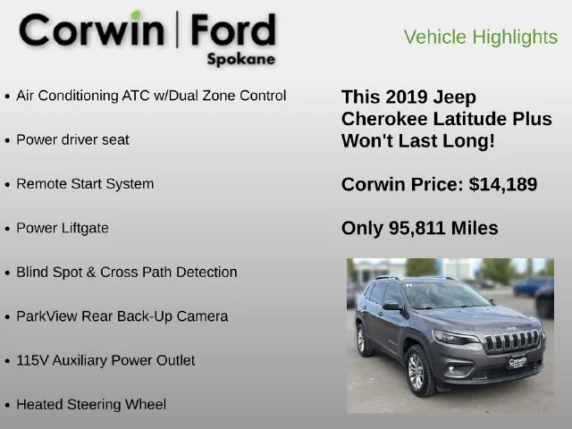 Used 2019 Granite Crystal Clearcoat Metallic Jeep Latitude Plus image 6