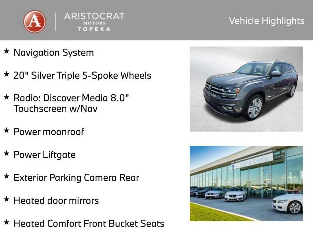 Used 2019 Volkswagen Atlas SEL with VIN 1V2MR2CAXKC596466 for sale in Kansas City