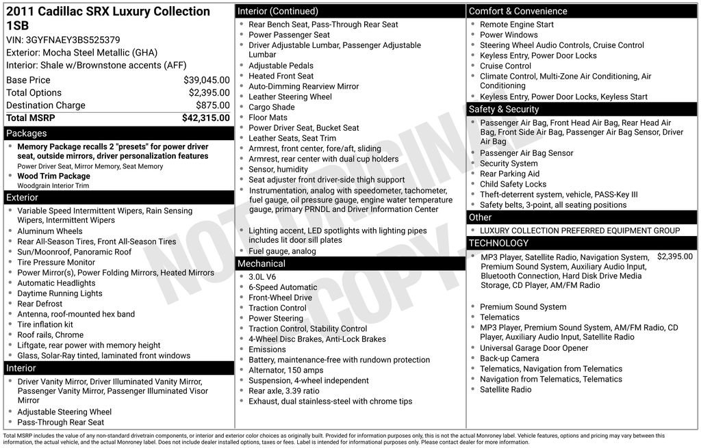 Used 2011 Gray Cadillac Luxury image 2
