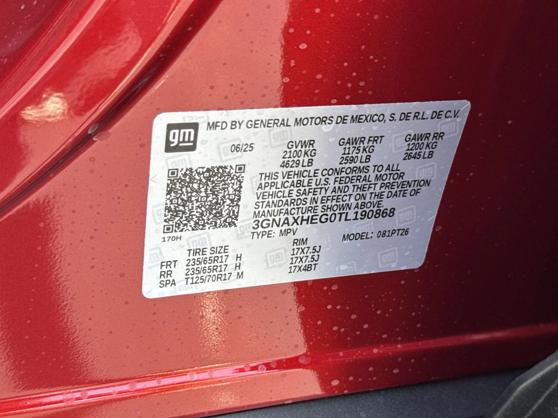 New 2026 Radiant Red Tintcoat Chevrolet LT image 52