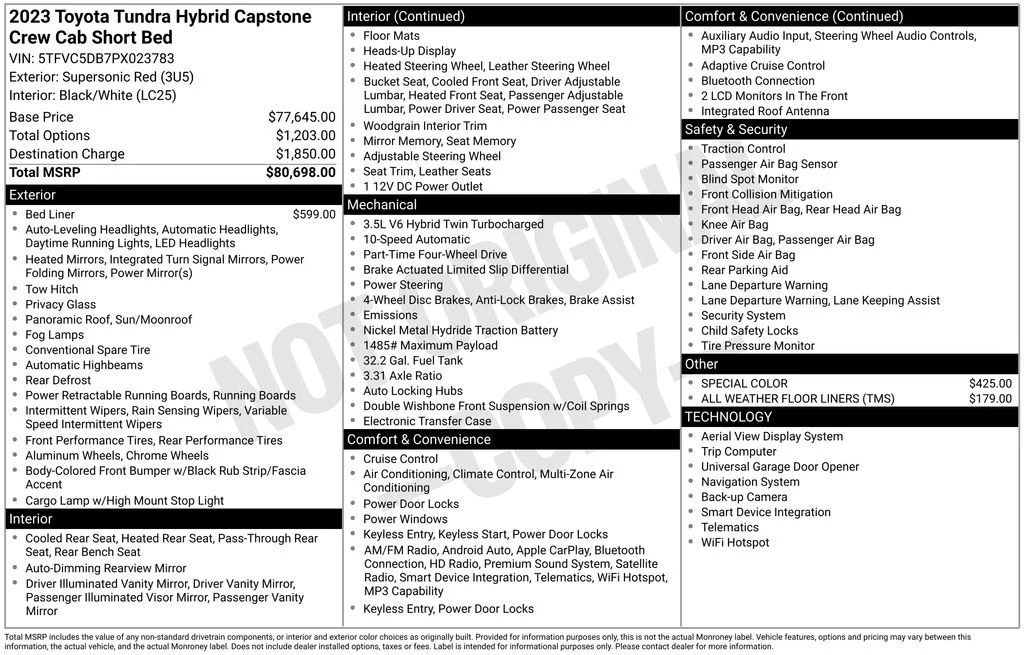 Used 2023 Red Toyota Capstone image 28