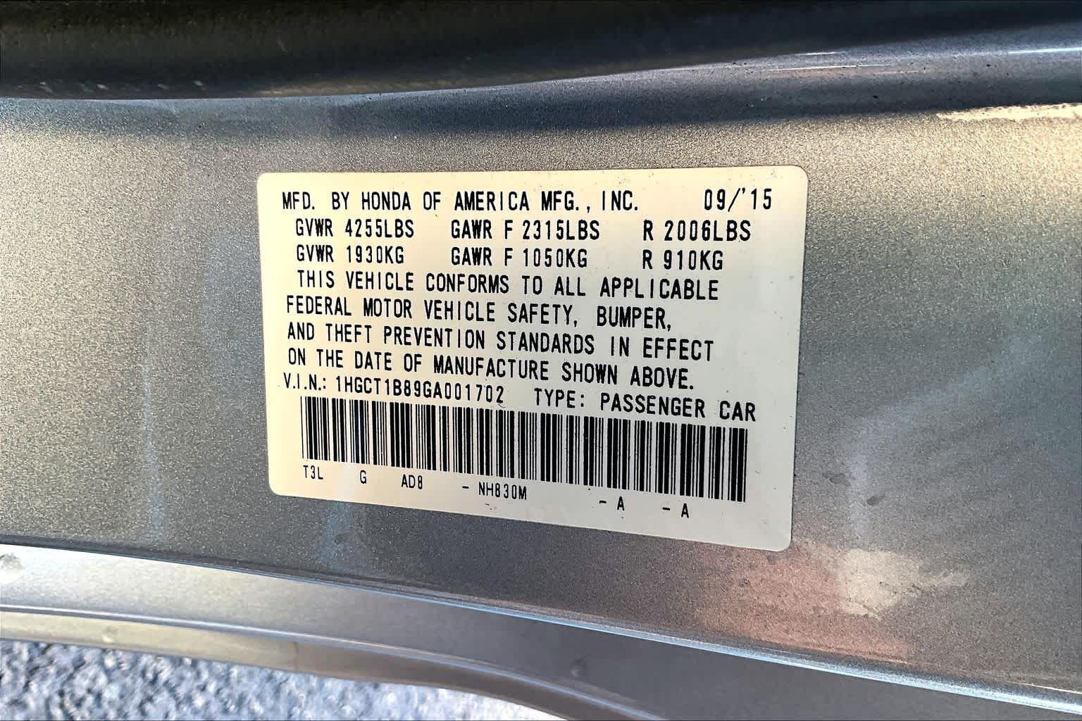 Used 2016 Lunar Silver Metallic Honda EX-L image 31