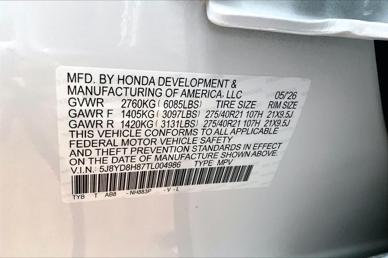 New 2026 Platinum White Pearl Acura Type S w/Advance Package image 20