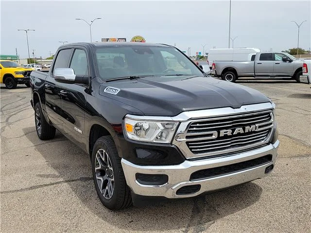 Used 2024 Diamond Black Crystal Pearlcoat RAM Laramie 4x4 Crew Cab 144.5 in. WB image 5