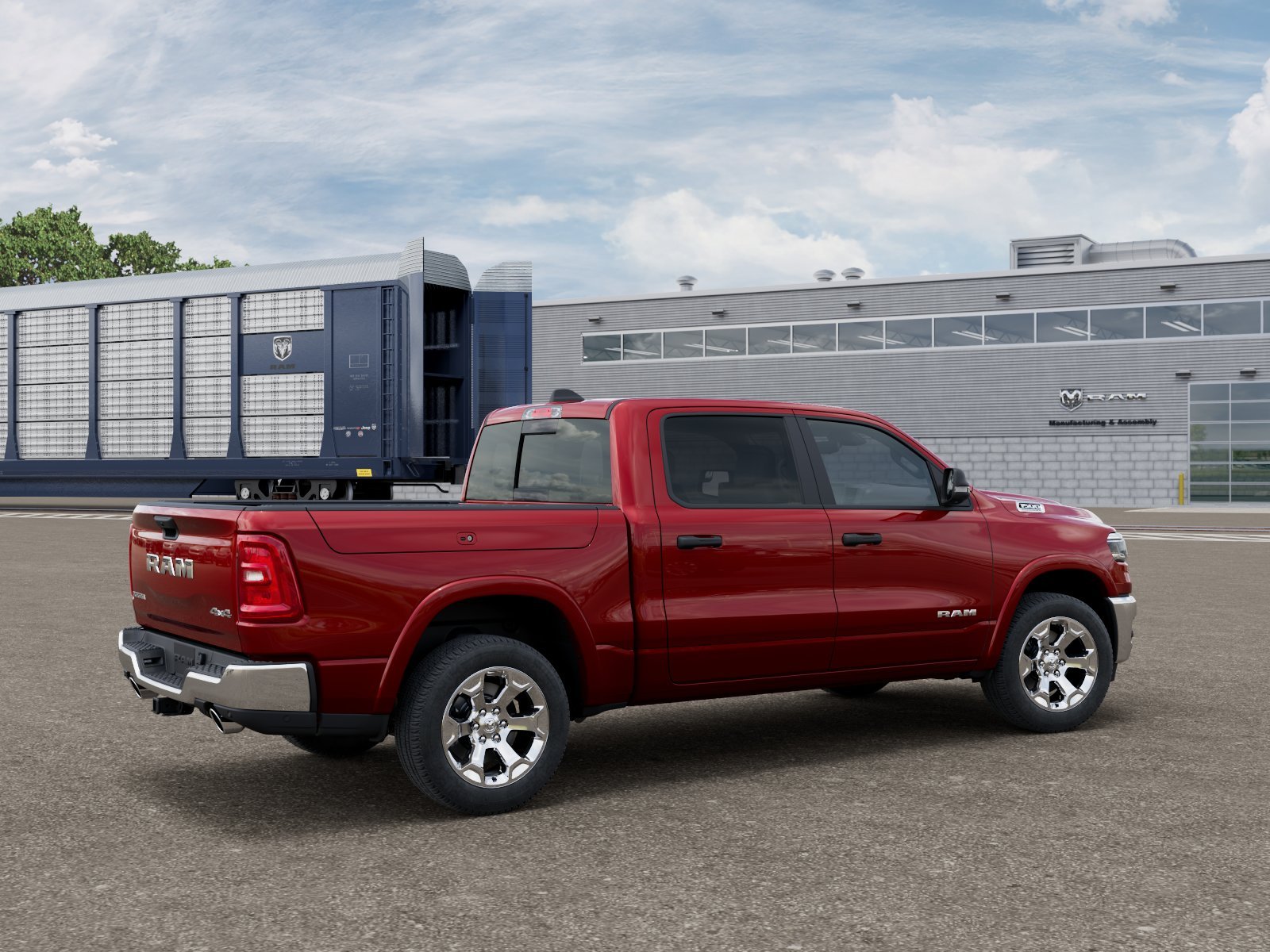 New 2026 Molten Red Pearl-Coat Exterior Paint RAM BIG HORN image 4