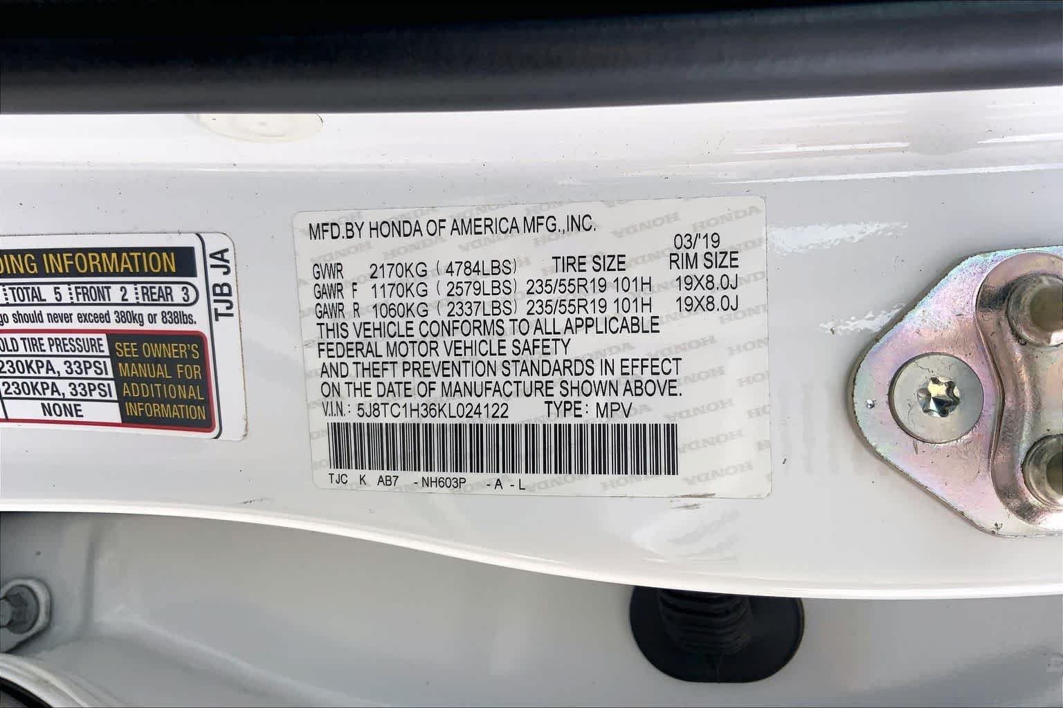 Used 2019 White Diamond Pearl Acura  image 36