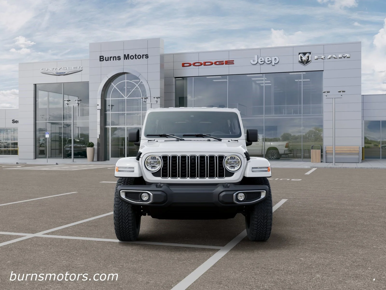 New 2026 Bright White Clear-Coat Exterior Paint Jeep Sahara 4-Door image 6