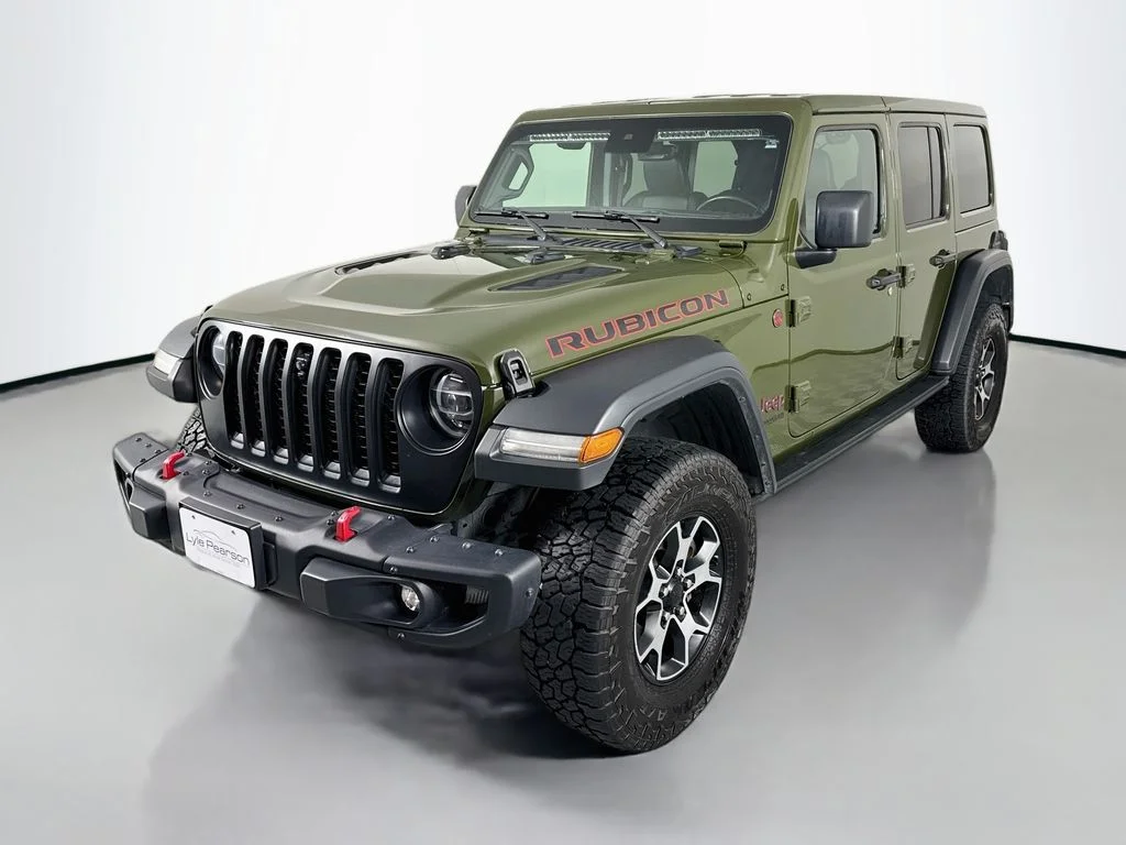 Used 2021 Green Clearcoat Jeep Unlimited Rubicon image 1