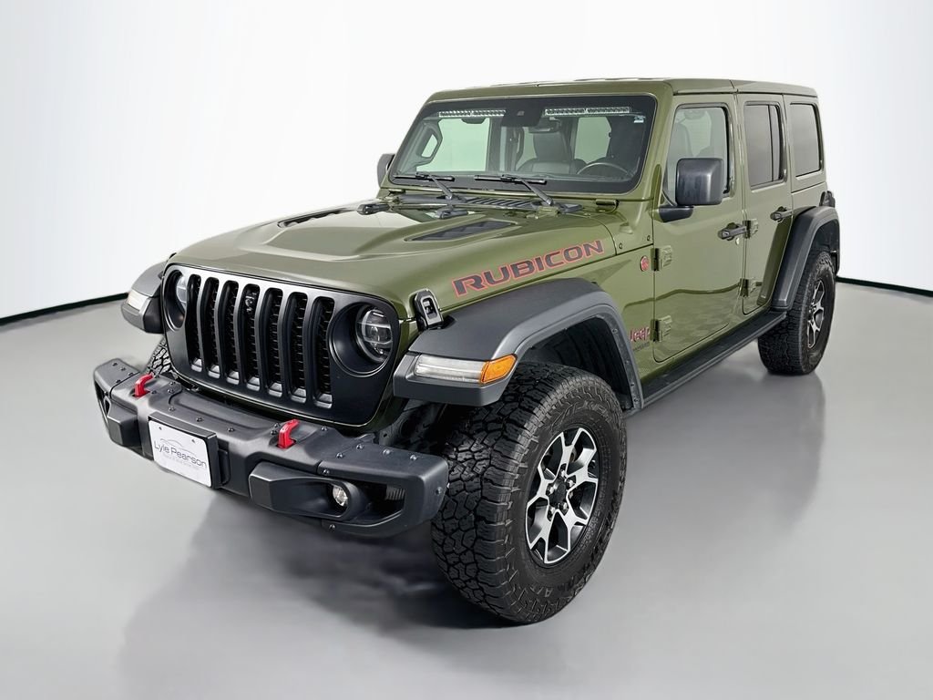 Used 2021 Green Jeep Unlimited Rubicon image 1