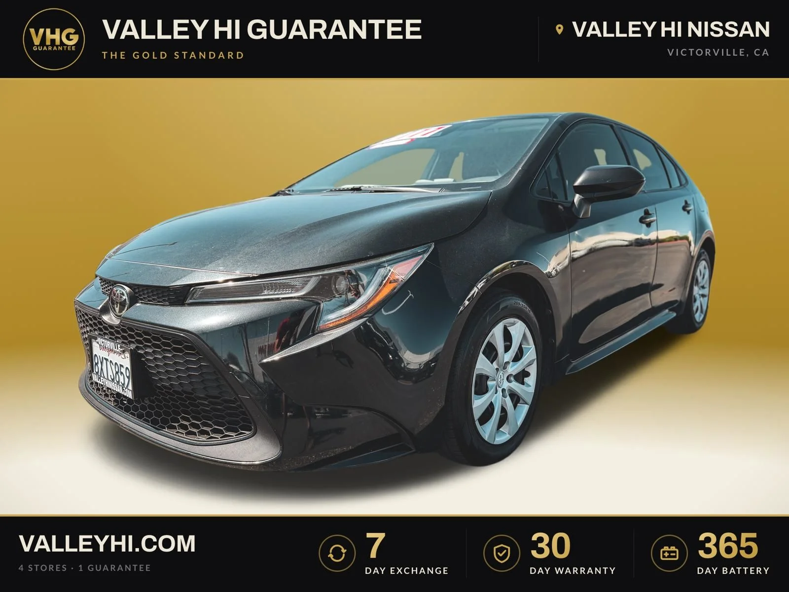 Used 2022 Black Toyota LE image 3