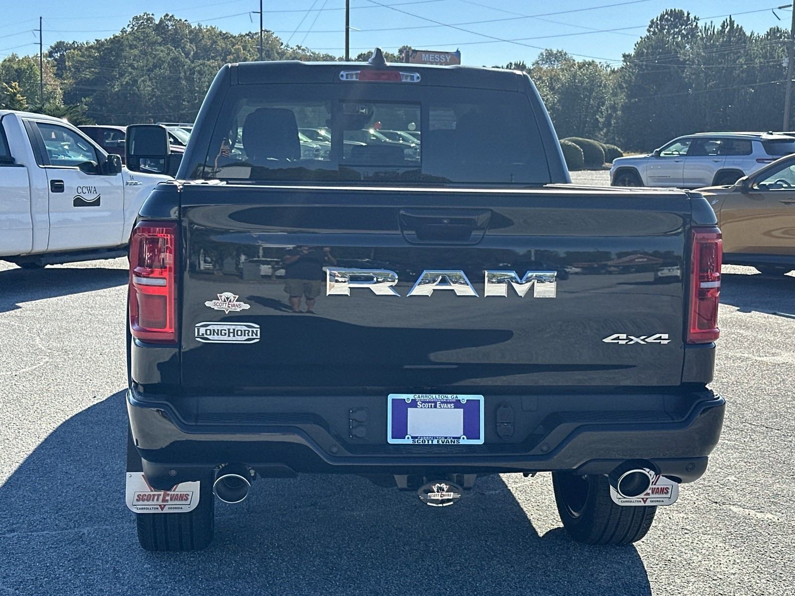 New 2025 Diamond Black Crystal Pearl-Coat Exterior Paint RAM Longhorn 4x4 Crew Cab 5