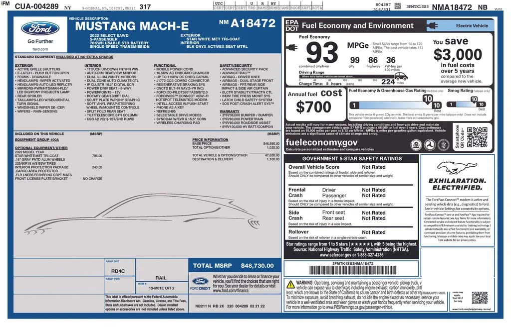 Used 2022 White Metallic Ford Select image 5