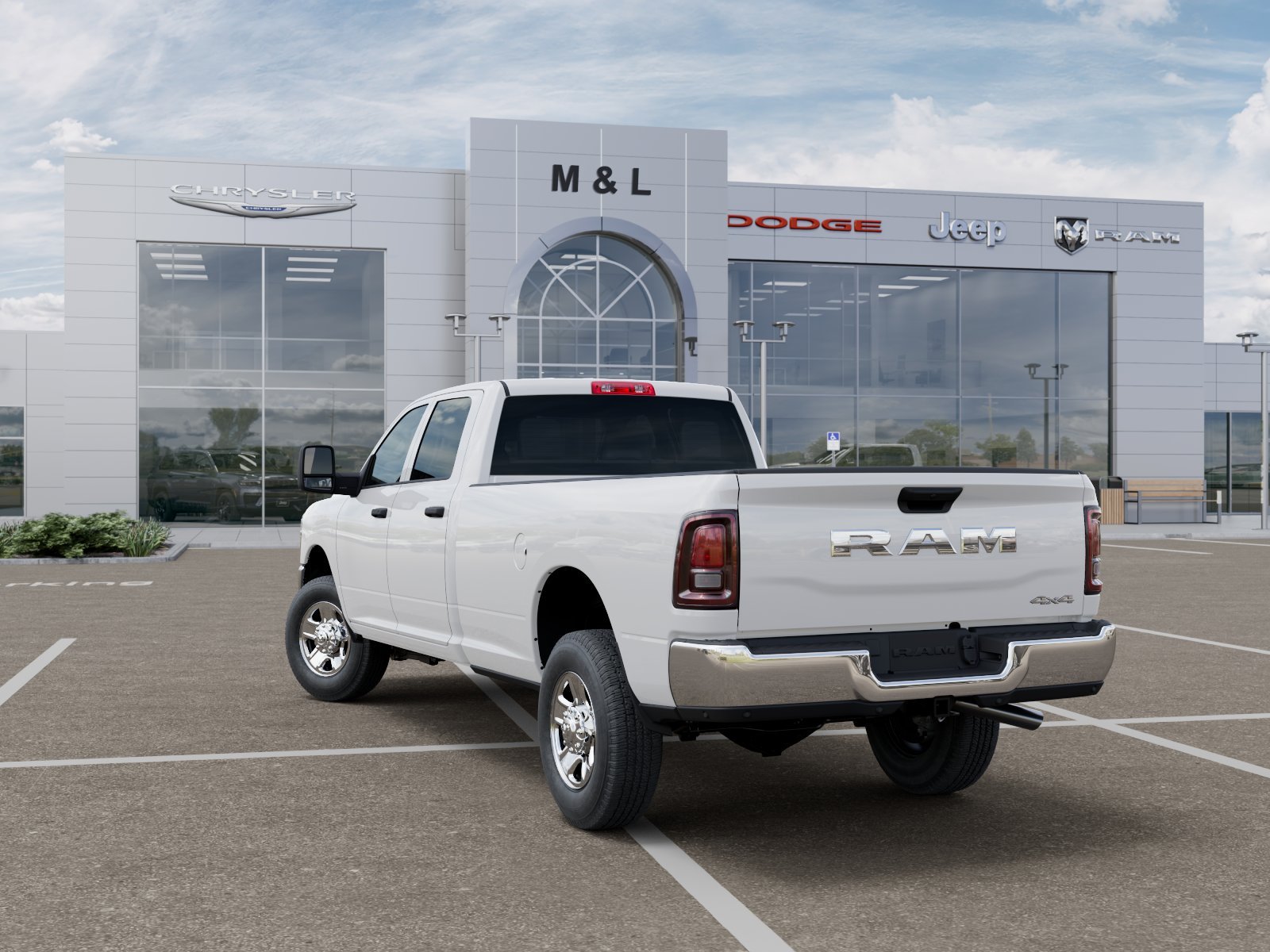 New 2026 Bright White Clear-Coat Exterior Paint RAM Tradesman Crew Cab 4x4 8