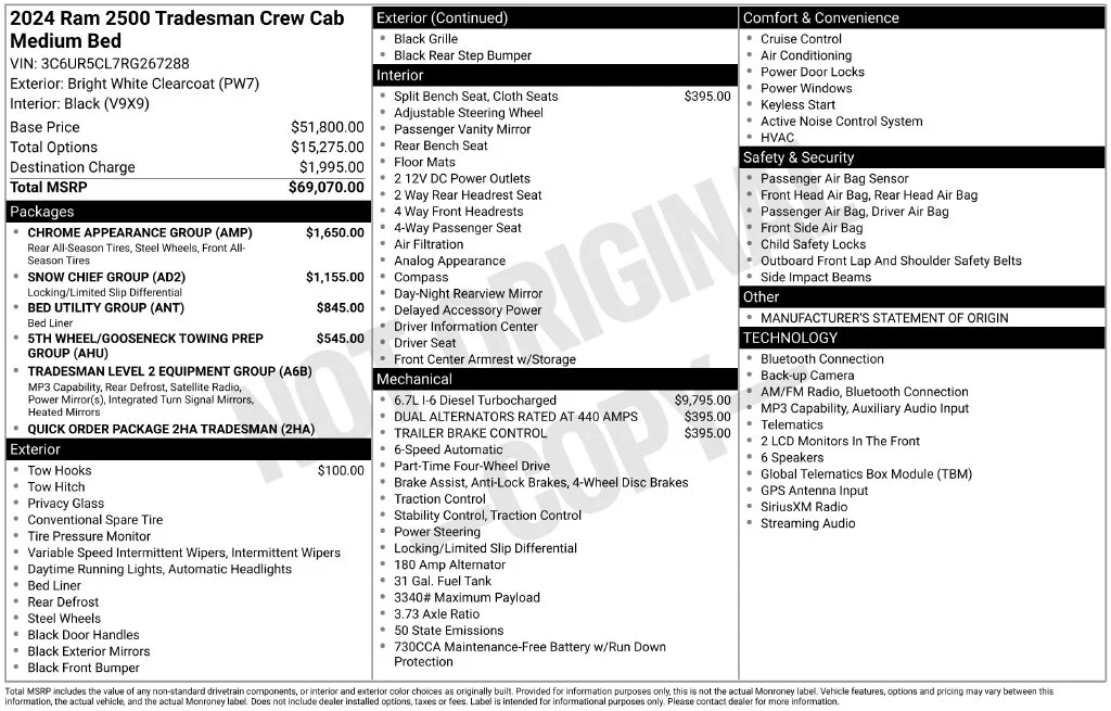 Certified Used 2024 White Ram Tradesman image 23