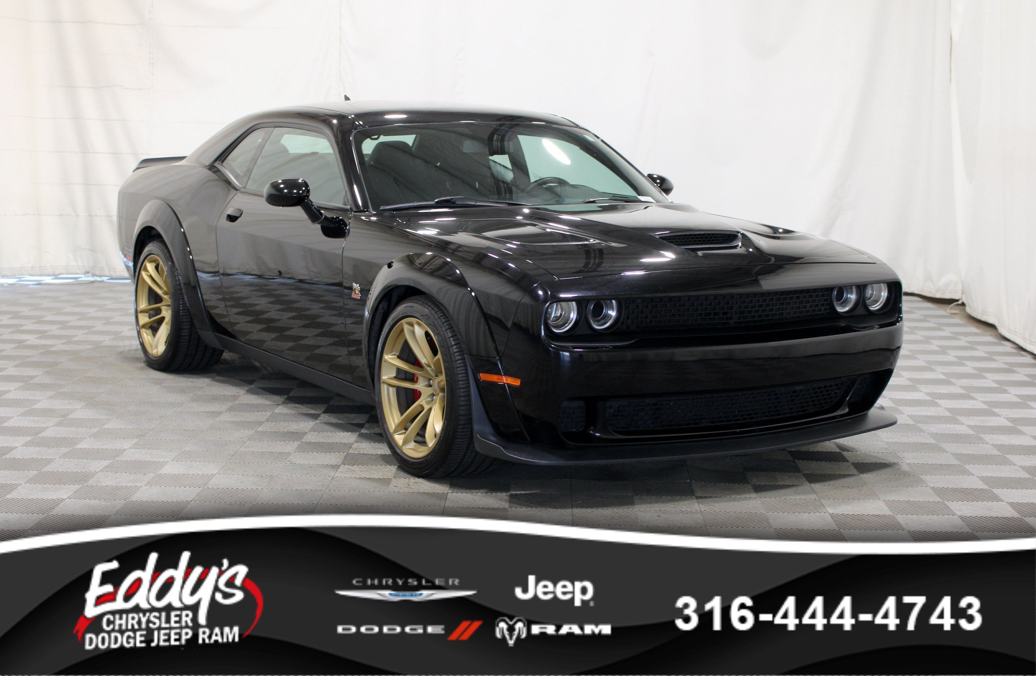 Used 2021 Pitch Black Clearcoat Dodge R/T Scat Pack Widebody image 1