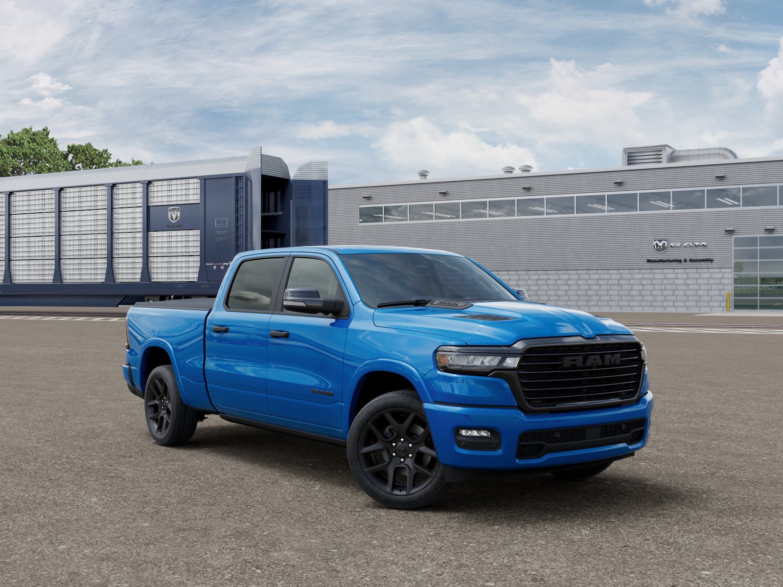 New 2026 Hydro Blue Pearl-Coat Exterior Paint RAM Laramie image 3