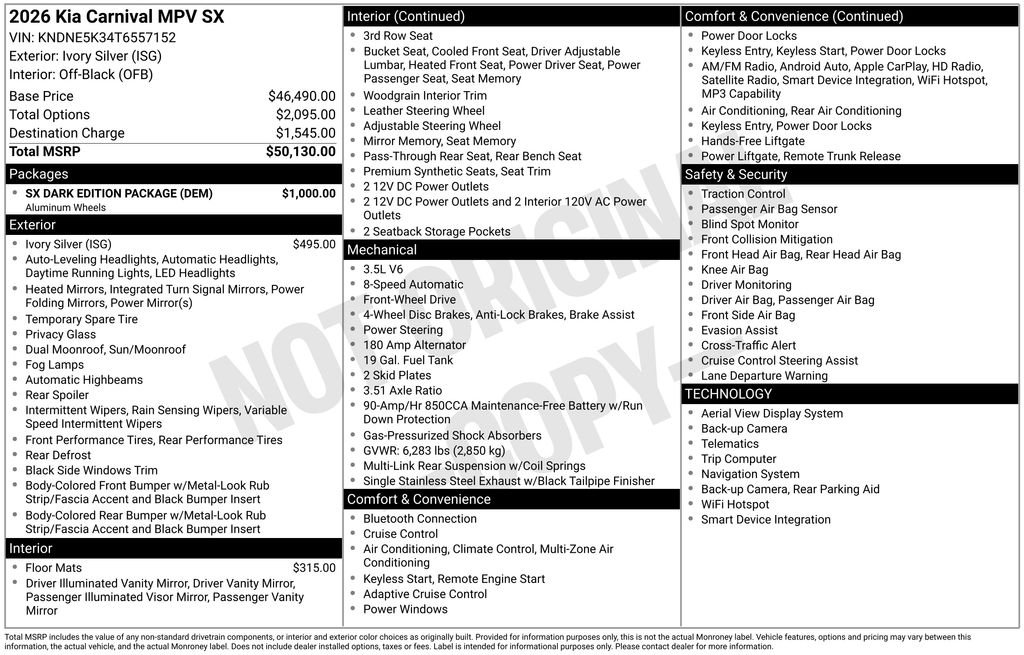 2026 Kia Carnival SX - Photo 6