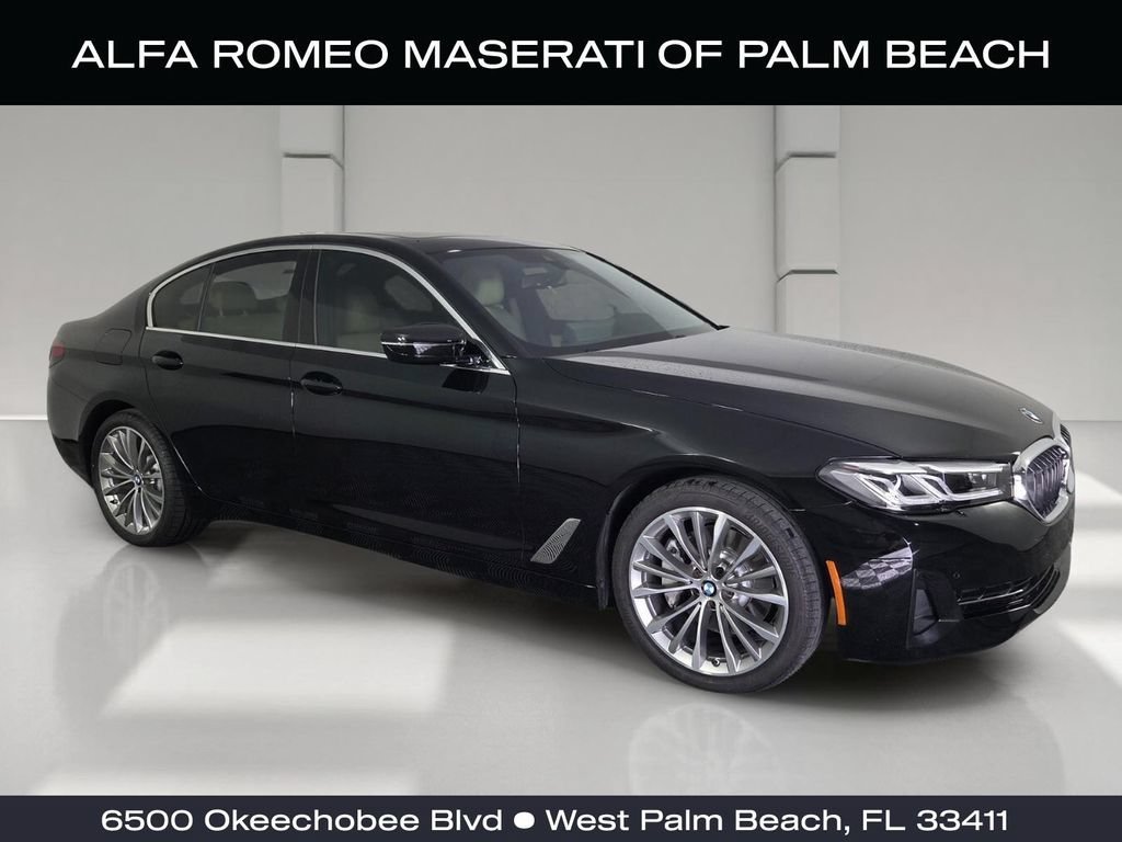 Certified Used 2023 Jet Black BMW 530i image 1