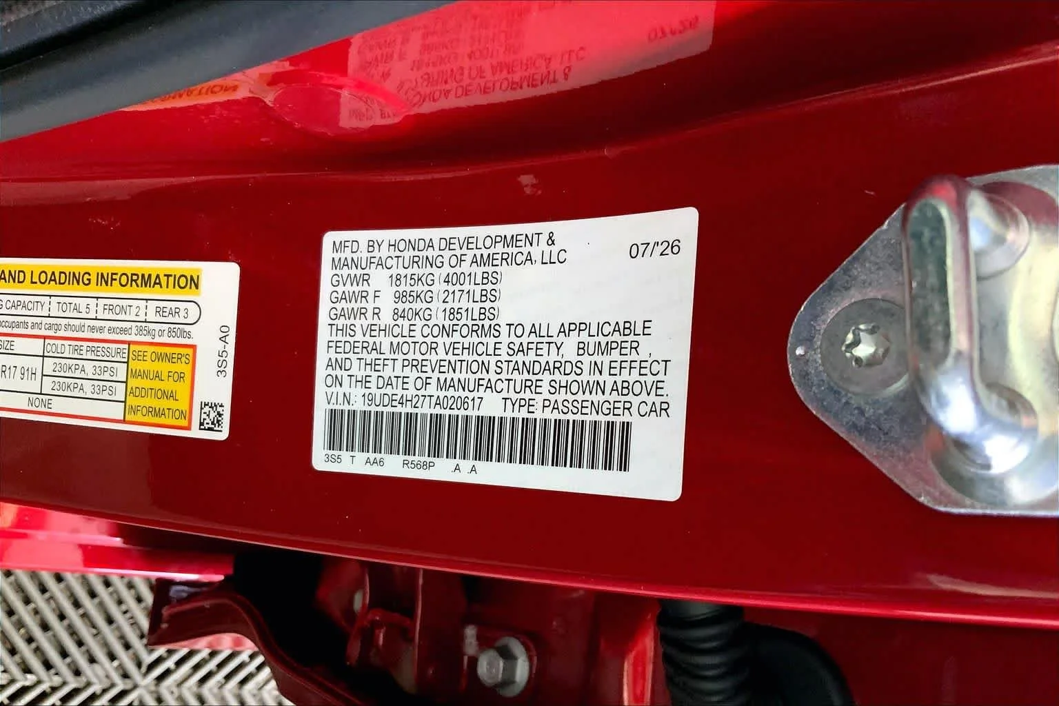 New 2026 Performance Red Pearl Acura BASE image 13