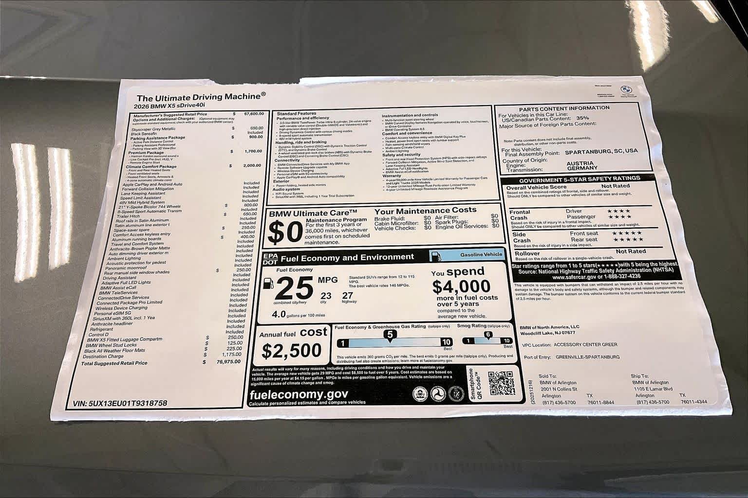 Used 2026 Skyscraper Grey Metallic BMW sDrive40i image 19