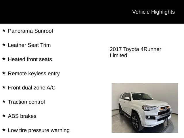 Used 2017 Blizzard Pearl Toyota Limited image 6
