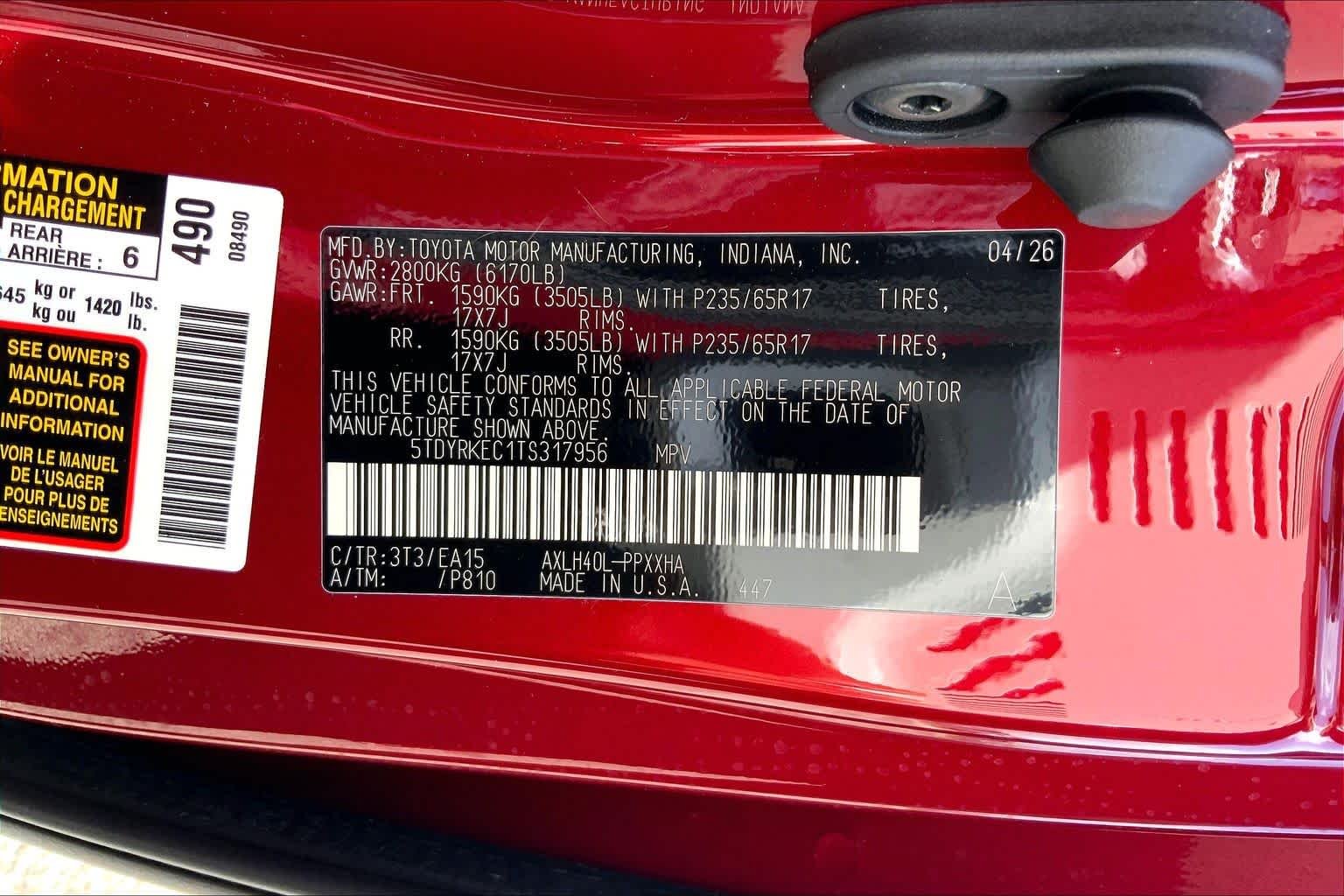 Used 2026 Ruby Flare Pearl Toyota XLE image 36