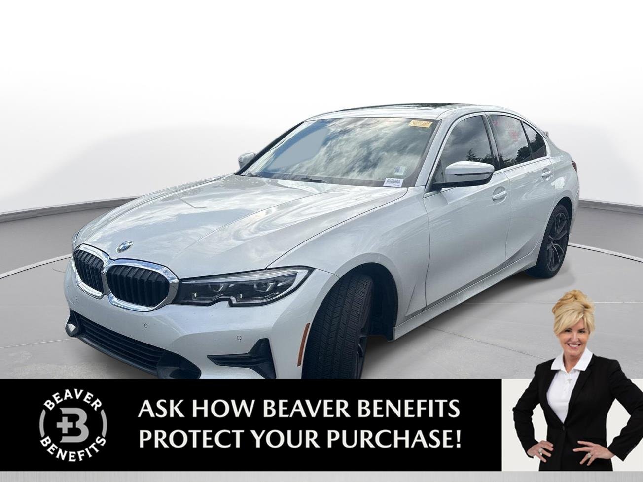 Used 2019 Mineral White Metallic BMW 330i xDrive image 1