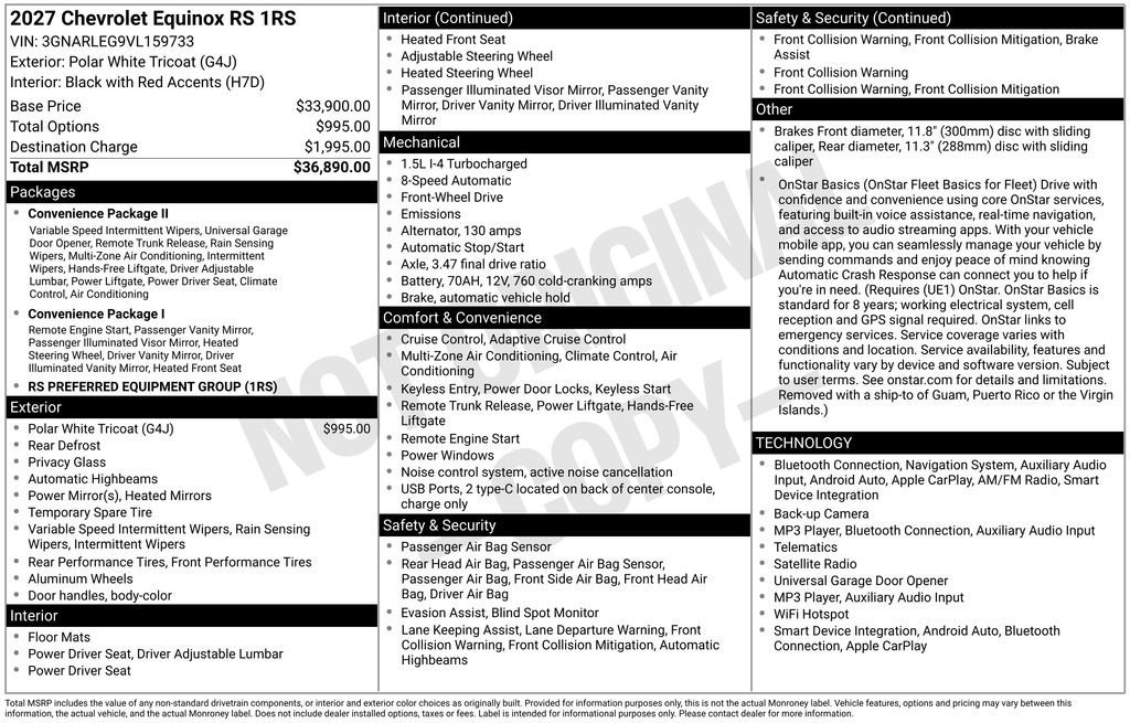 2027 Chevrolet Equinox RS - Photo 26