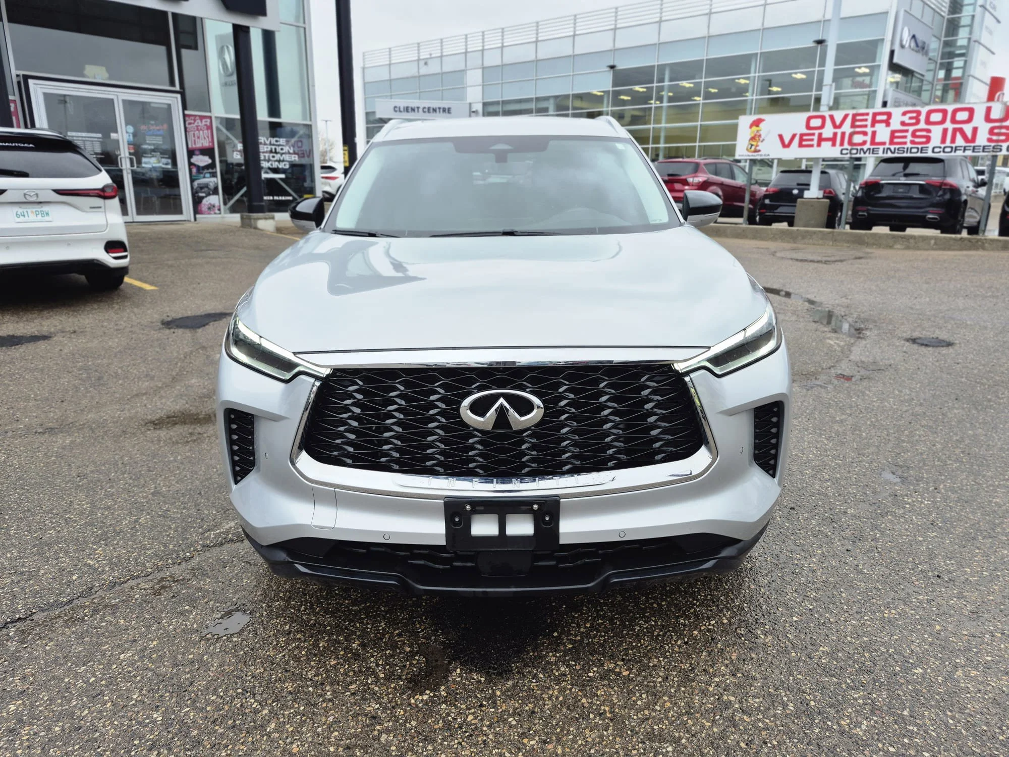 Certified Used 2023 Liquid Platinum Metallic INFINITI Luxe AWD*7 Pass | Adapt Cruise | Remote Start | Nav | 360 Cam | Htd Leather | Pano Roof | Htd Wheel image 4