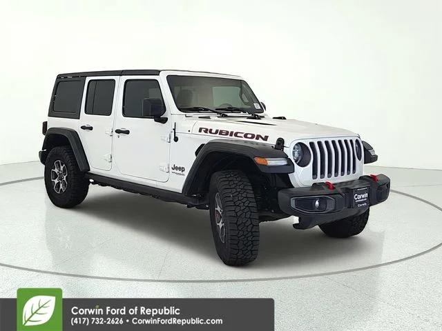 Used 2021 Bright White Clearcoat Jeep Unlimited Rubicon image 8