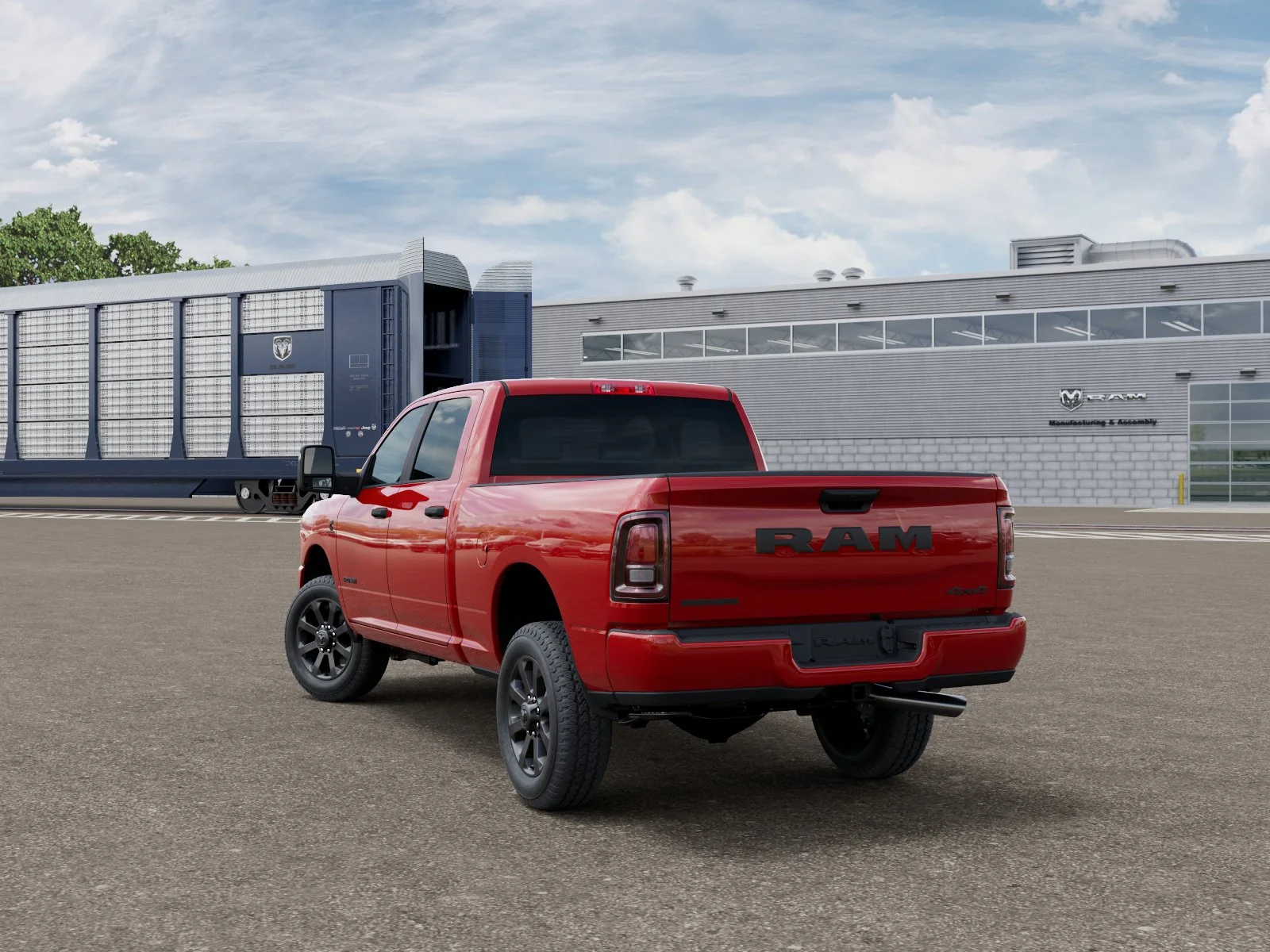 New 2026 Flame Red Clear-Coat Exterior Paint RAM BIG HORN image 3