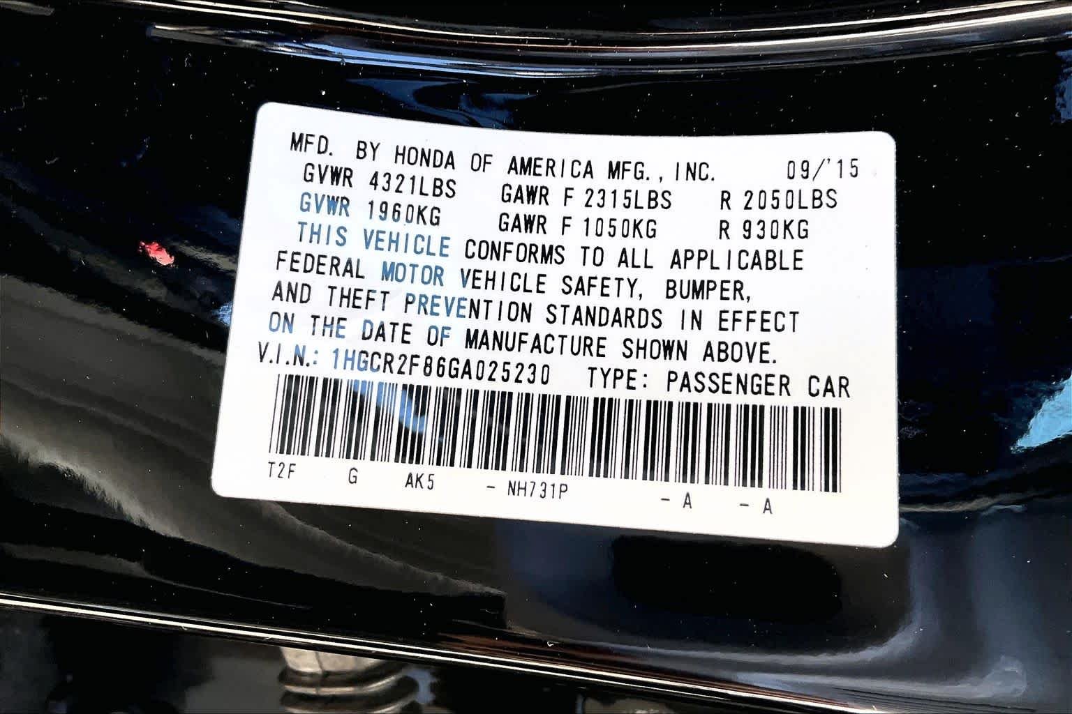 Used 2016 Crystal Black Pearl Honda EX-L image 34