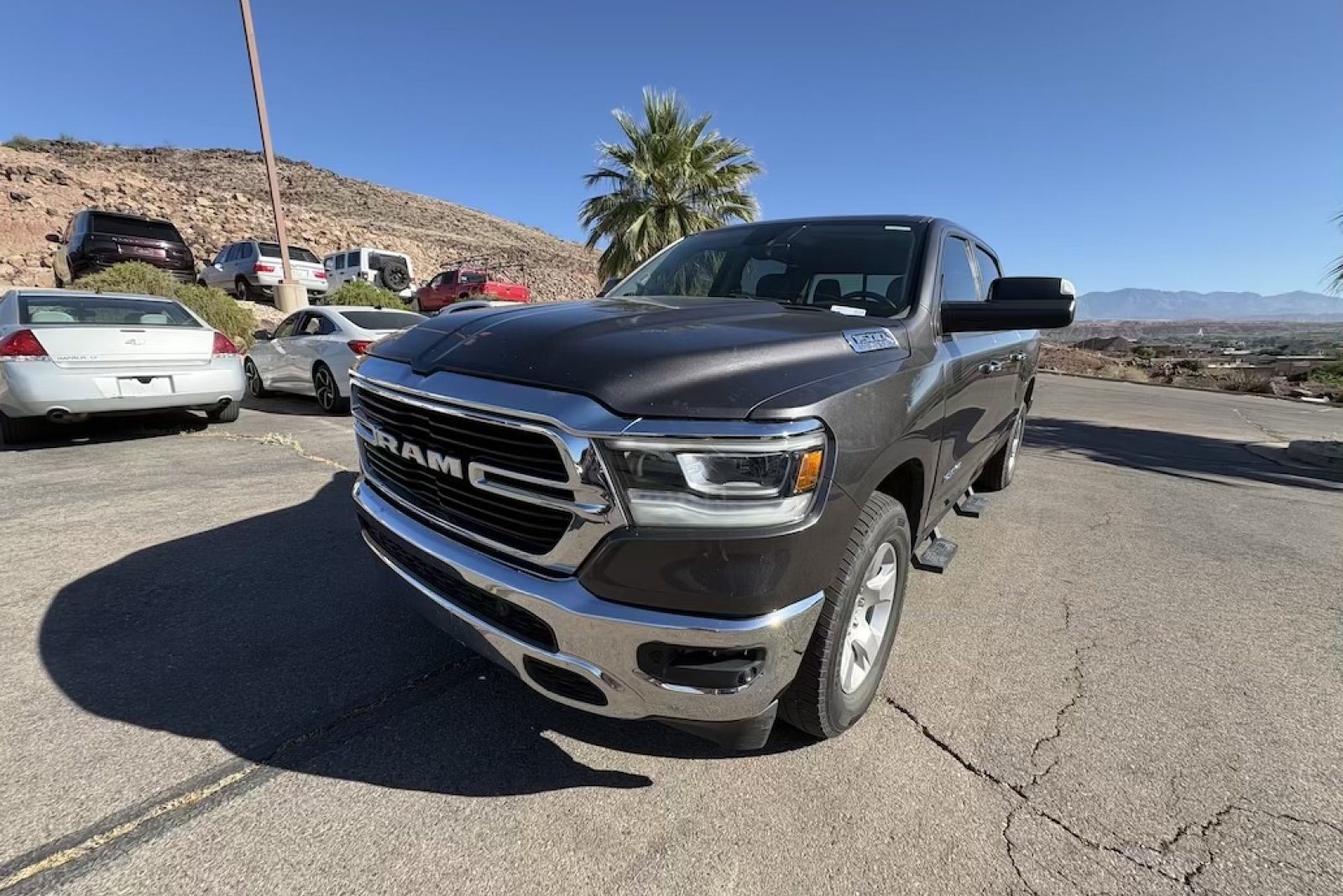 Used 2020 Granite Crystal Metallic Clearcoat Ram Big Horn image 1