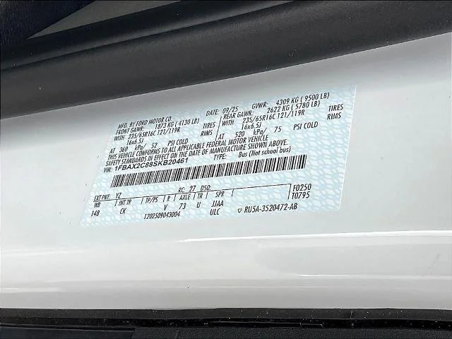 New 2025 Oxford White Ford Passenger Van XL image 43