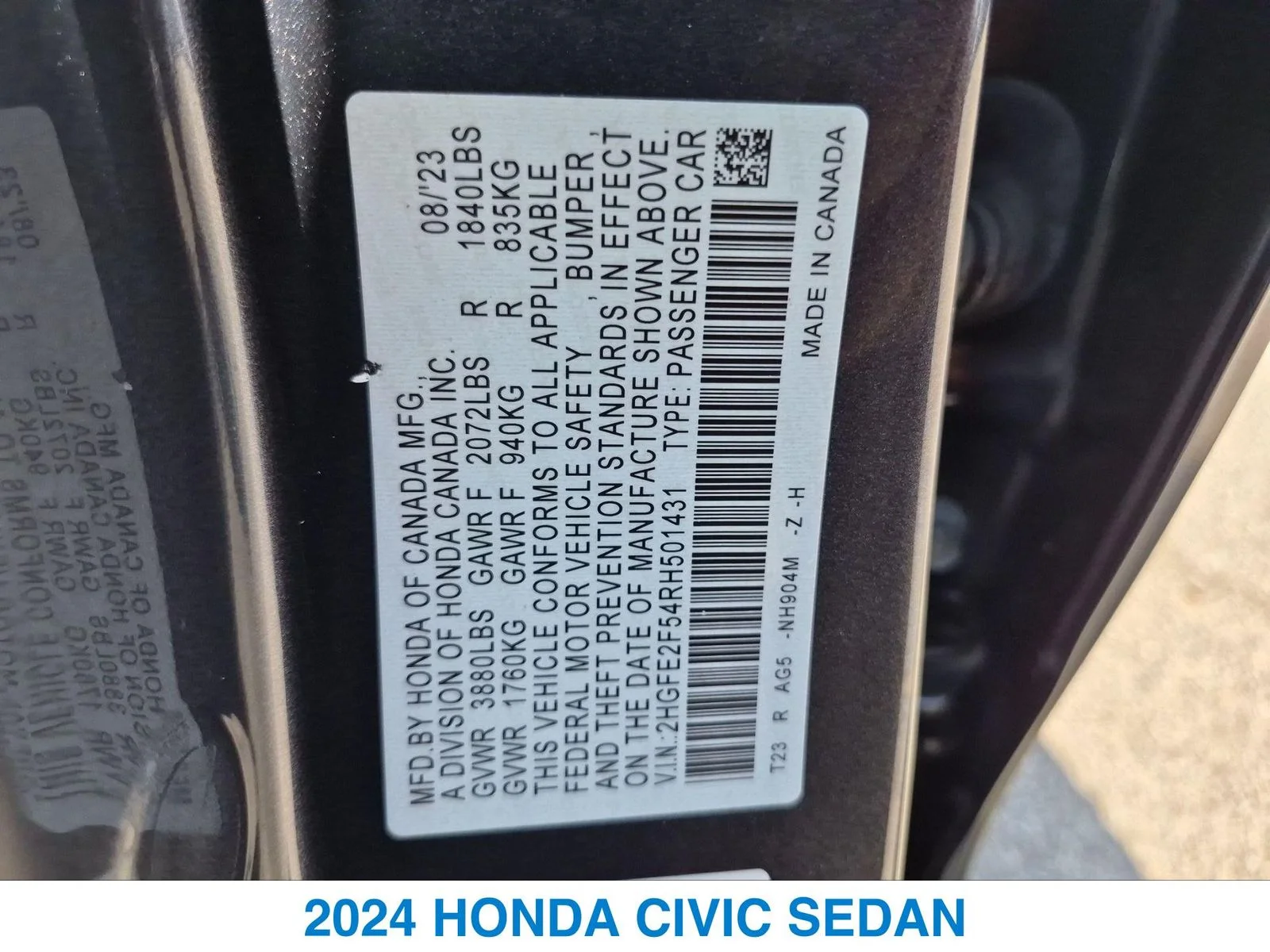 Certified Used 2024 Gray Honda Sport image 25