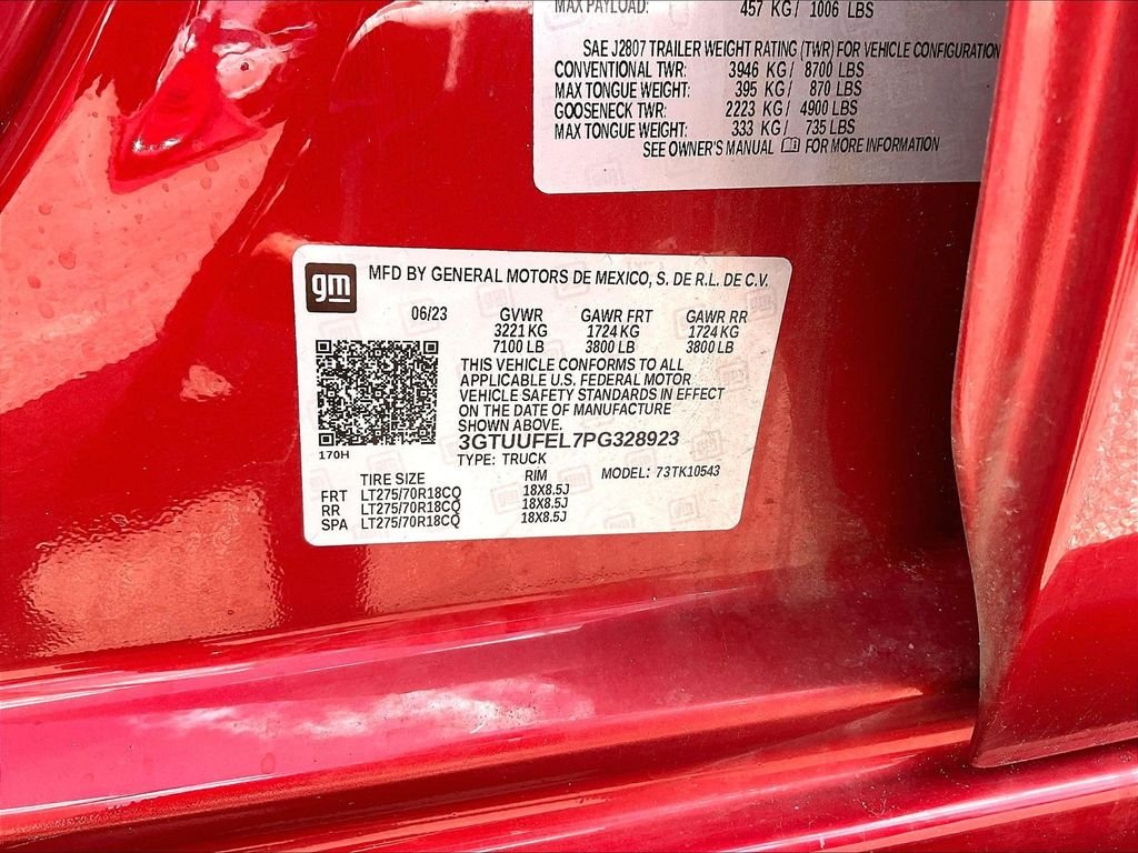 Used 2023 Volcanic Red Tintcoat GMC AT4X image 32