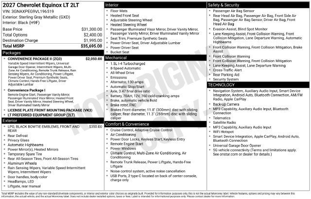 2027 Chevrolet Equinox LT - Photo 25