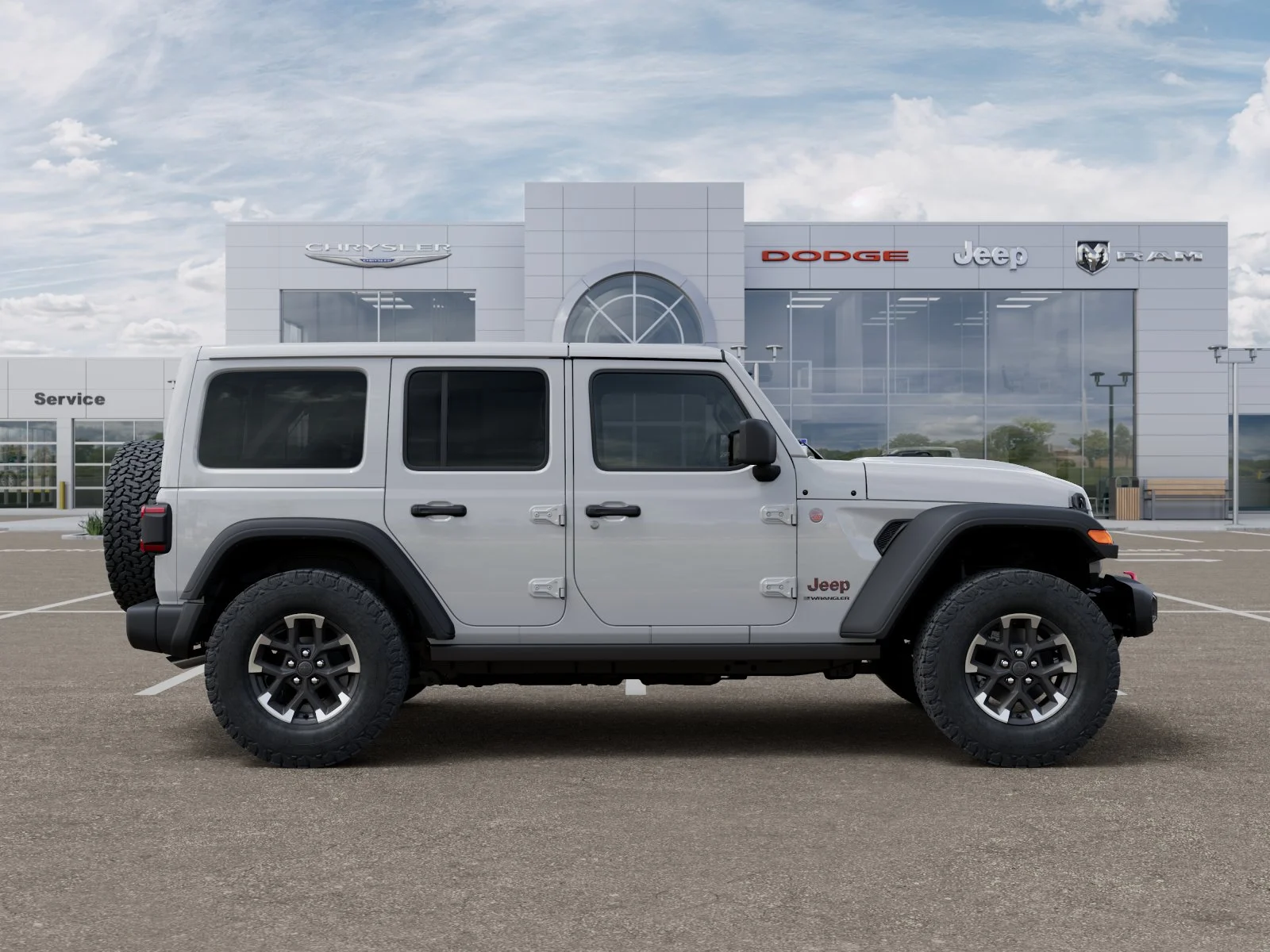 New 2026 Bright White Clear-Coat Exterior Paint Jeep Rubicon image 62