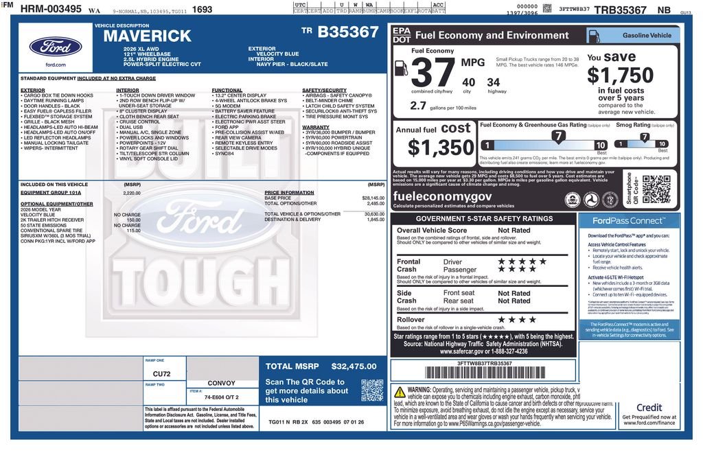 New 2026 Velocity Blue Ford XL image 2